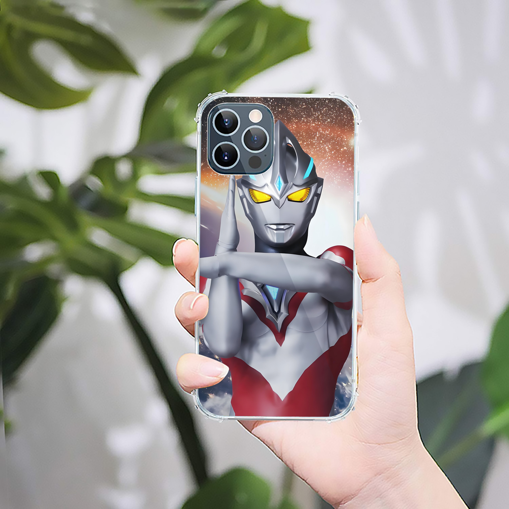 （画像用） ウルトラマン Ultraman 【iPhone 12シリーズ対応】透明スマホケース（クリアソフトケース）